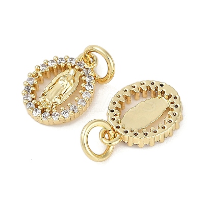 Rack Plating Brass Micro Pave Cubic Zirconia Pendants KK-H509-08G-1