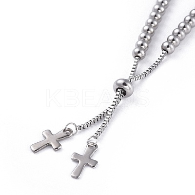 Adjustable 304 & 201 Stainless Steel Slider Bracelets BJEW-JB04544-1