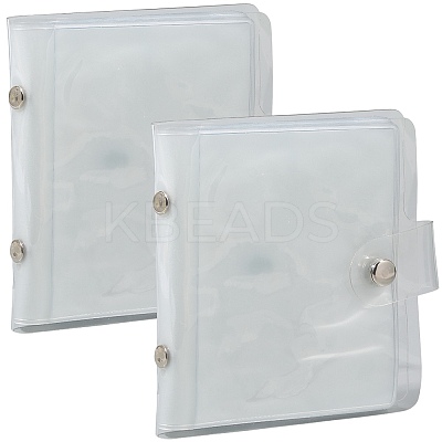 2Pcs PVC Mini Photocard Holder Book AJEW-SP0002-20B-05-1