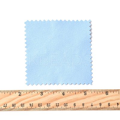 15Pcs Faux Suede Fabric Square Silver Polishing Cloth AJEW-FS0001-46-1