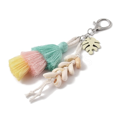 Handmade Macrame Nylon Thread Pendant Decorations HJEW-P019-11P-01-1