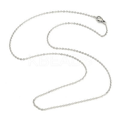Tarnish Resistant Classic Plain 304 Stainless Steel Mens Womens Cable Chains Necklaces LS-STAS-S029-02-1