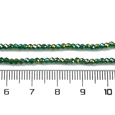 Transparent Electroplate Glass Beads Strands EGLA-H107-01A-AB07-1