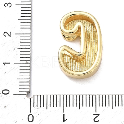 Brass Initial Beads KK-B167-27G-01C-1