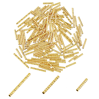 120Pcs 3 Style Brass Tube Beads KK-HY0001-91-1