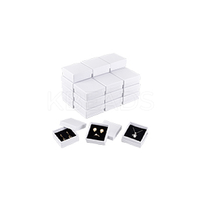 Square Kraft Paper Necklace Earring Storage Gift Boxes LS-CON-WH0095-88B-1