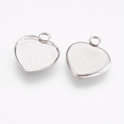 Tarnish Resistant 304 Stainless Steel Pendant Cabochon Settings STAS-I097-055-04P-1