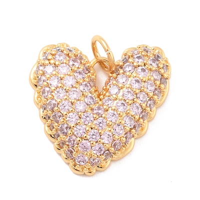 Eco-Friendly Brass Micro Pave Cubic Zirconia Pendants KK-K268-38G-1