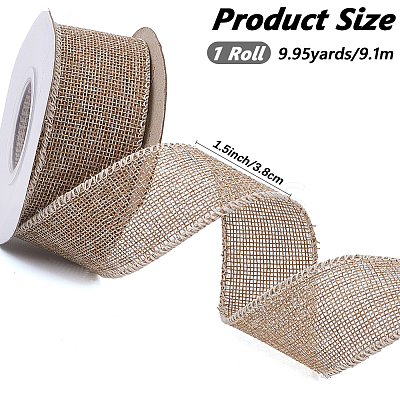 Burlap Ribbons For Craft Making OCOR-WH20012-22E-1