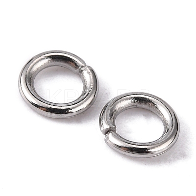 Tarnish Resistant 304 Stainless Steel Open Jump Rings X-STAS-Q186-02-5x1mm-1