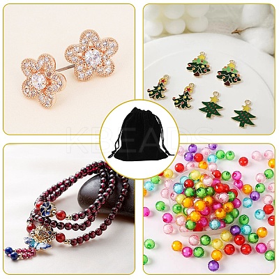 10Pcs 10 Styles Gourd Velvet Bags TP-YW0001-03-1