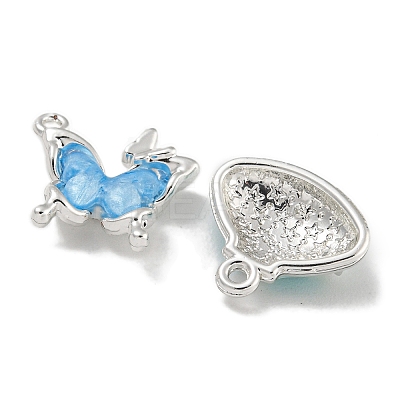 Alloy Rhinestone & Enamel Pendants PALLOY-F312-01S-1