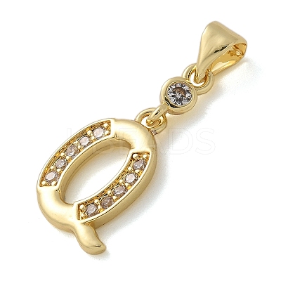 Brass Micro Pave Cubic Zirconia Pendants KK-M319-02G-Q-1