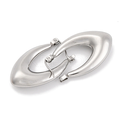 Non-Tarnish Ltter V 304 Stainless Steel Hoop Earring EJEW-H013-11P-1