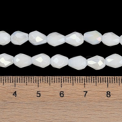 Opaque Solid Color Electroplate Glass Beads Strands EGLA-N013-P8mm-B02-1