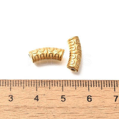 Ion Plating(IP) 304 Stainless Steel Curved Tube Beads STAS-I321-24G-1