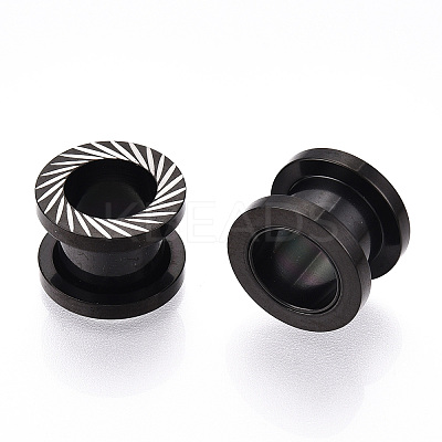 Ion Plating(IP) 316 Surgical Stainless Steel Grooved Beads STAS-N103-08A-EB-1