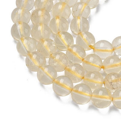 Natural Lemon Quartz(Heated) Beads Strands G-K365-F02-8mm-1
