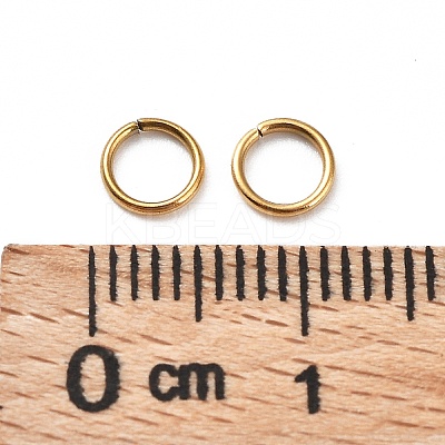 Ion Plating(IP) 304 Stainless Steel Open Jump Rings X-STAS-R060-5x0.7-G-1