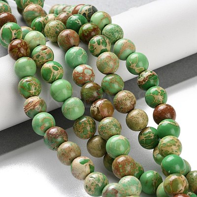 Dyed Natural Regalite/Imperial Jasper/Sea Sediment Jasper Beads Strands G-B124-C01-12-1