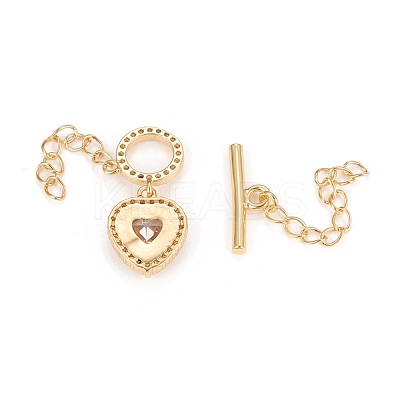 Brass Micro Pave Clear Cubic Zirconia Chain Extender ZIRC-Q025-06G-1