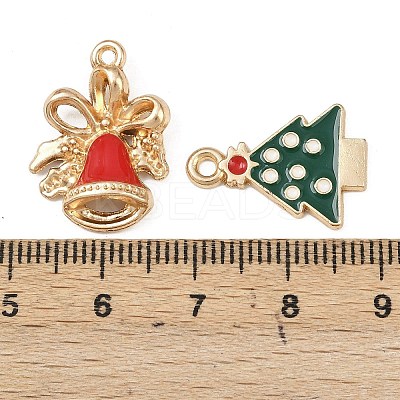 Christmas Alloy Enamel Pendants ENAM-G234-01K-1