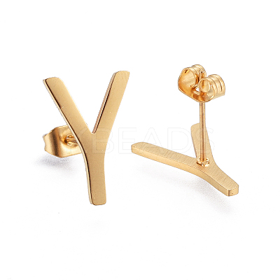 (Jewelry Parties Factory Sale)304 Stainless Steel Stud Earrings EJEW-E241-07Y-1