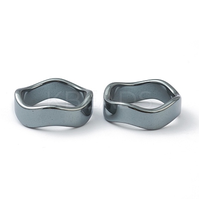 Non-magnetic Synthetic Hematite Finger Rings RJEW-H544-03B-1
