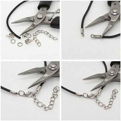 450Pcs 3 Colors Iron Cord Ends IFIN-PH0023-10-1