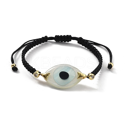 Evil Eye Acrylic Link Bracelets BJEW-U027-01G-1