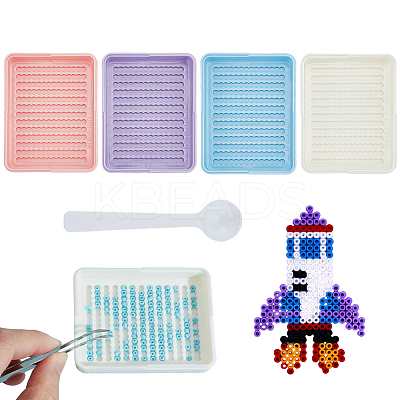 4Pcs PE Plastic Fuse Beads Tray DIY-ME0002-59-1