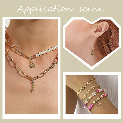 100Pcs 10 Styles Ocean Series Tibetan Style Alloy Pendants FIND-AR0005-86-1