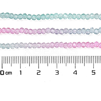 Transparent Painted Glass Beads Strands X1-DGLA-A034-T2mm-A10-1