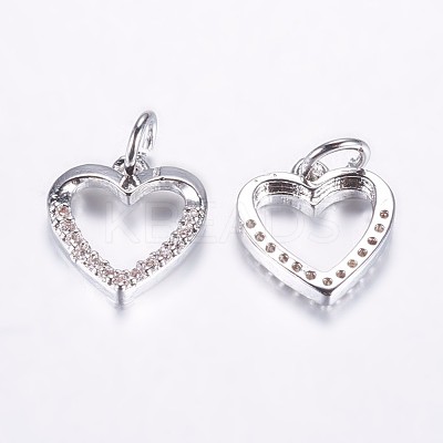 Long-Lasting Plated Brass Micro Pave Cubic Zirconia Charms X-ZIRC-F069-39P-1