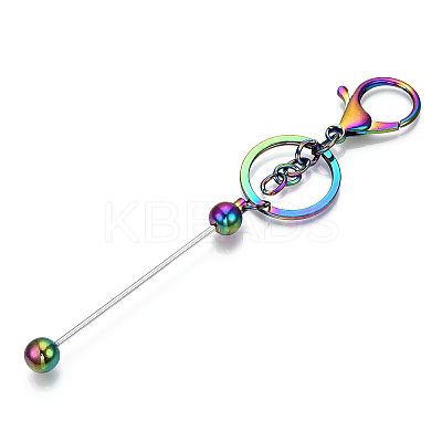 Alloy Bar Beadable Keychain for Jewelry Making DIY Crafts KEYC-A011-01M-1