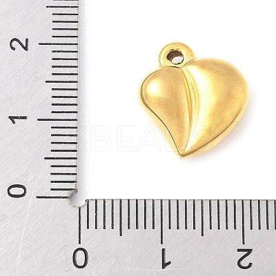304 Stainless Steel Heart Pendants LS-STAS-R162-01G-06-1