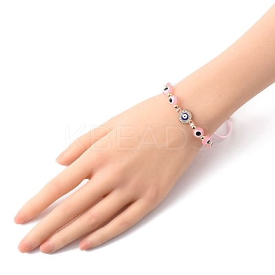 Resin Evil Eye Braided Bead Bracelets for Women BJEW-FS00018-02-1