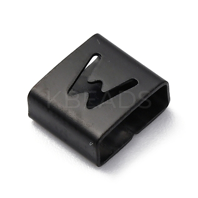 Ion Plating(IP) 304 Stainless Steel Square Slide Charms STAS-L132-05W-B-1