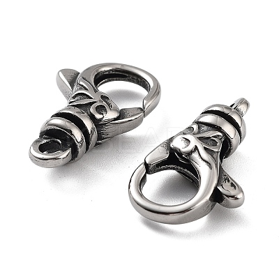 Tibetan Style 316 Stainless Steel Lobster Claw Clasps STAS-K276-12A-AS-1