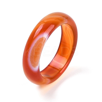 Dyed & Heated Natural Agate Finger Rings for Women RJEW-Z075-02P-1