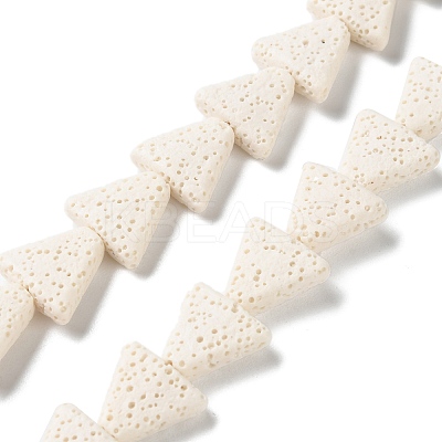 Triangle Dyed Natural Lava Rock Beads Strands G-O126-04A-02-1