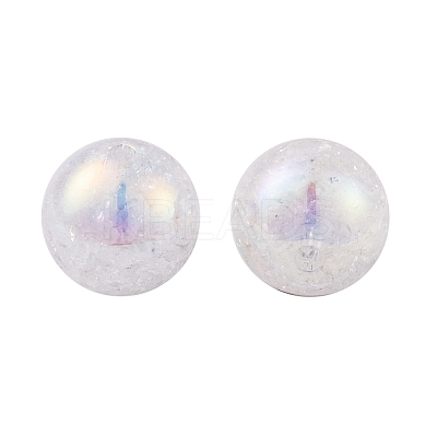 UV Plating Rainbow Iridescent Two Tone Acrylic Beads LS-PACR-C009-04A-1