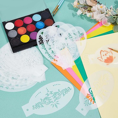 Plastic Face Paint Stencils DIY-WH0304-582D-1