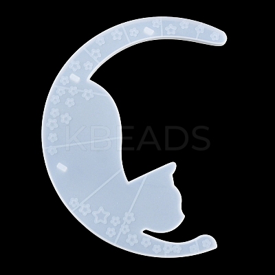 Moon Shape Floating Shelf DIY Silhouette Silicone Molds Kit DIY-G093-02D-1