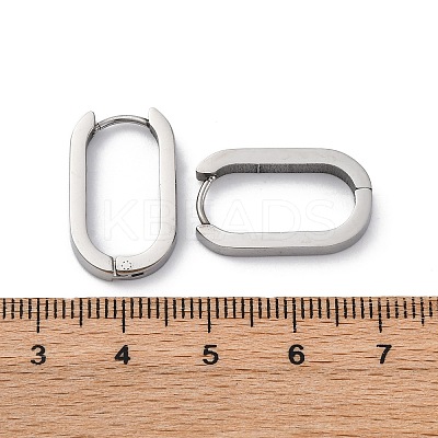 Tarnish Resistant 304 Stainless Steel Huggie Hoop Earrings STAS-S103-21P-1