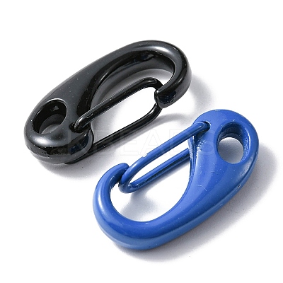 20Pcs Spray Painted Alloy Push Gate Snap Keychain Clasp Findings FIND-YW0001-74-1