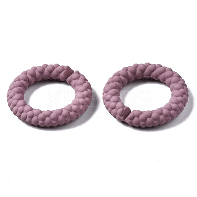 Spray Painted CCB Plastic Linking Rings CCB-Q091-010D-1