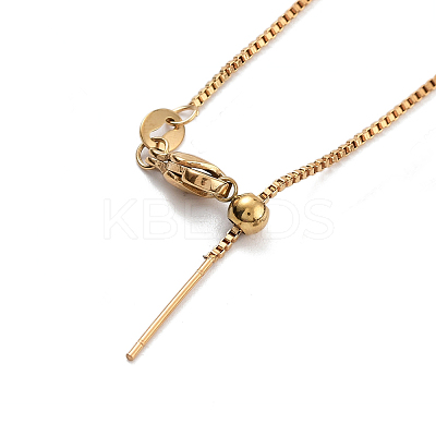 Ion Plating(IP) Adjustable 304 Stainless Steel Box Chain Necklaces NJEW-K270-07G-1