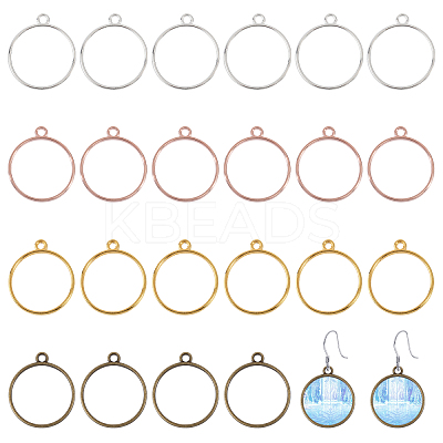 80Pcs 4 Colors Zinc Alloy Pendants FIND-CA0008-82-1