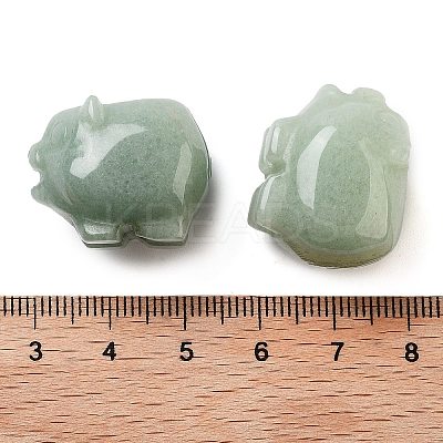 Natural Green Aventurine Carved Figurines DJEW-L023-C02-1